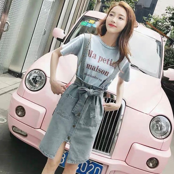 Denim Overall Skirt Multi wear - Picture 2 of 5